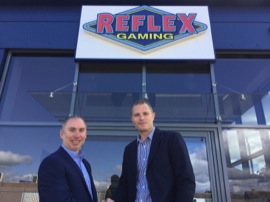 Quentin Stott (left) welcomes Mat Ingram to his new post at Reflex