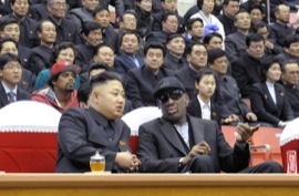 Dennis Rodman with Kim Jong-un
