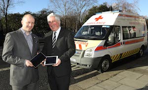 Lottoland’s Irish Country Manager Graham Ross and Irish Red Cross’ National Director of Units Tony Lawlor