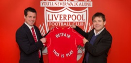 Bill Hogan of Liverpool FC with Betfair's Mark Ody