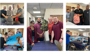 Betson staff have been helping to fill bags for homeless veterans in the US
