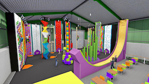 24 attractions will be located at the Reading Clip 'n Climb