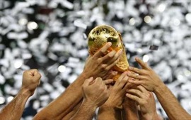 The football World Cup trophy
