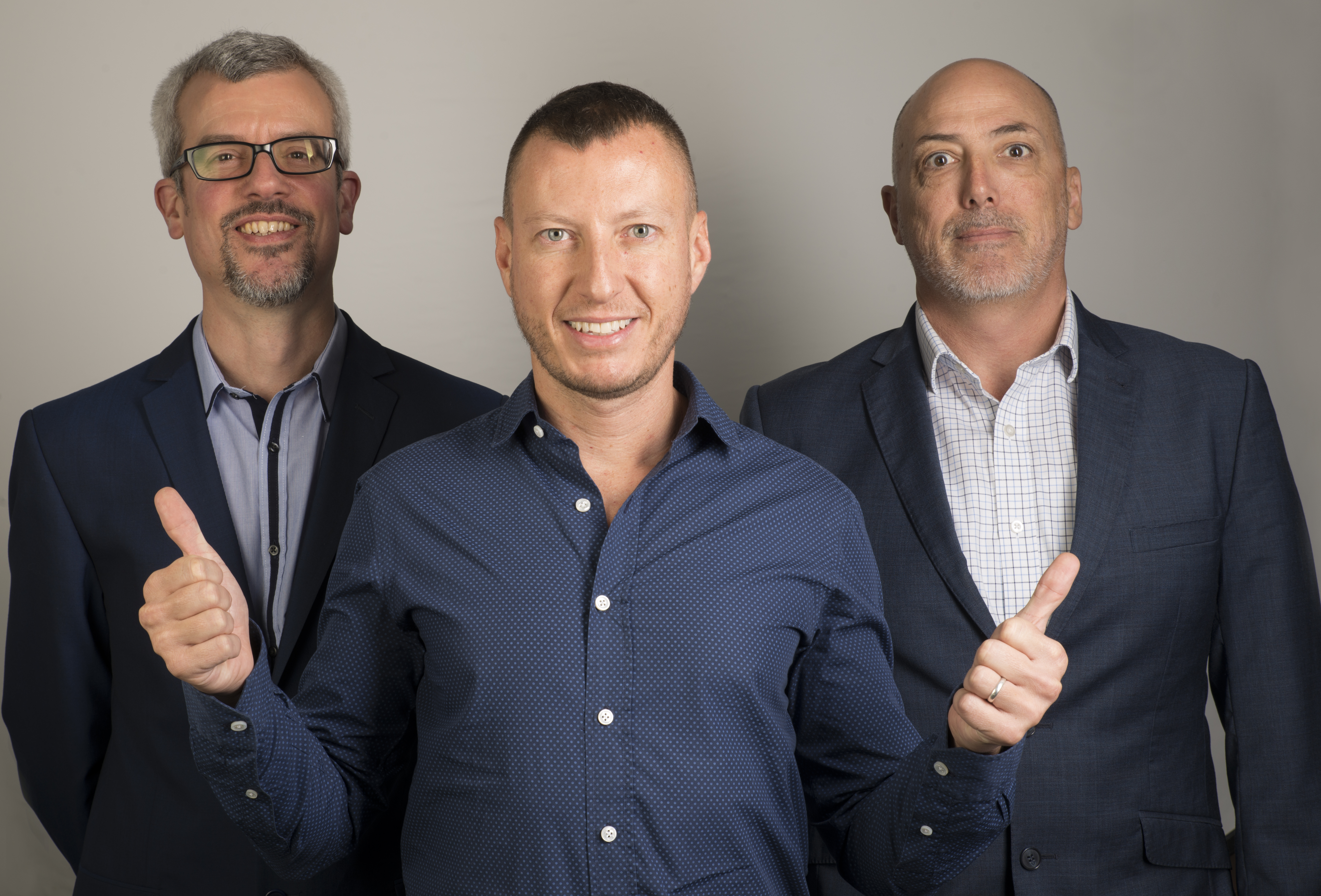 Filippo Ferri pictured (centre) with director Richard Edwards (left) and managing director Andrew Rosewarne (right)