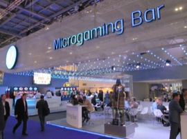 Microgaming bar at ICE Totally Gaming 2014