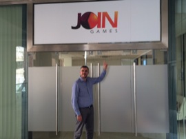 Luigi Spina outside the new Join Games Malta office