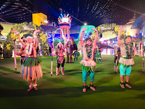 A Hawaiian dance is part of the special celebrations for Aid