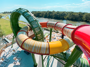 The first Rift waterslide has opened at Titanic Deluxe Golf Belek