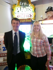 Sega's Darrell Webb and Liz Padgett