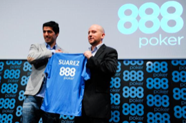 Luis Suárez and 888poker in happier times