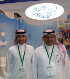 Brothers Mishal (left) and Majed Al Hokair, two of the principals at the Al Hokair Group. The company, based in Saudi Arabia, had its own booth at the DEAL show to showcase its franchising opportunities