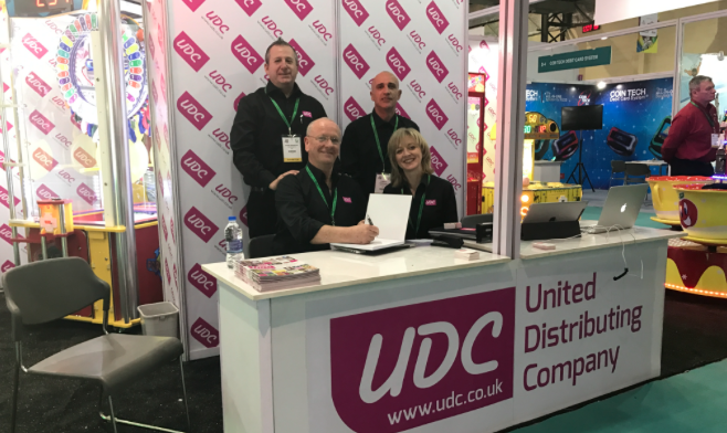 The UDC booth staffed by Mark Horwood, Nicci Rudd, Paul Moriarty and Albert Rodrigues