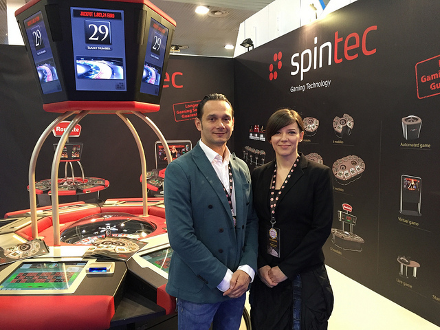 Spintec's Alen Šutič and Brigita Femec at Belgrade Future Gaming