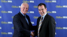 PDC chairman Barry Hearn with William Hill Online CMO Kristof Fahy