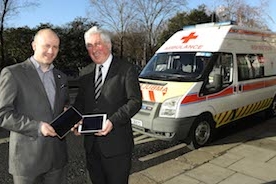 Lottoland’s Irish Country Manager Graham Ross and Irish Red Cross’ National Director of Units Tony Lawlor