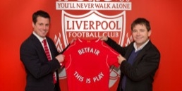 Bill Hogan of Liverpool FC with Betfair's Mark Ody