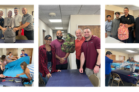 Betson staff have been helping to fill bags for homeless veterans in the US