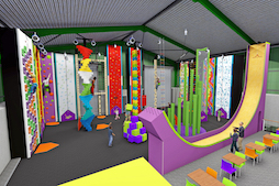 24 attractions will be located at the Reading Clip 'n Climb