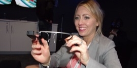 Janine Woodford-Dale of Microgaming demonstrates Google Glass