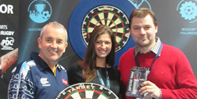 Phil 'The Power' Taylor at ICE with guests