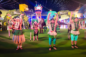 A Hawaiian dance is part of the special celebrations for Aid