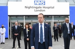 The opening of the Nightingale Hospital, at ExCeL in London