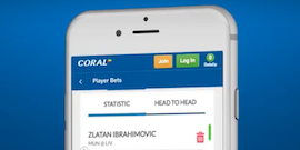 Player Bets at Coral