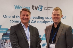 Andy Greaves (left), TVC's head of sales, pictured with colleague Mike Oliver, marketing manager