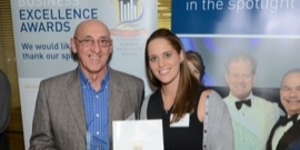 Juan Ulribe pictured with Emily Cleary from event sponsor Gold Coast Airport