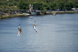 Zipline stock image