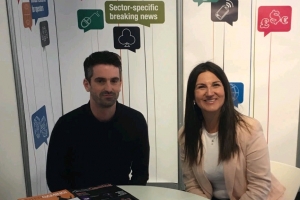 iNTERGAMNGi editor Matt Chambers (left) and sales executive Andrea Murphy at iGB Live