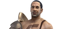 Rio Ferdinand, one of the stars of StakeLogic's Football Gladiator slot